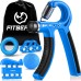 FitBeast Hand Trainer Finger Trainer, Grip Strength Trainer Training Set - 5 Pack, Adjustable Grip Trainer, Finger Training Device, Wrist Trainer, Training Ring & Stress Relief Grip Ball