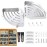 Bogeer No Drilling Aluminium Corner Shower Shelf with Hooks and Patented Adhesive, Multifunctional Shower Shelf, Shower Basket, Shower Storage
