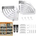 Bogeer No Drilling Aluminium Corner Shower Shelf with Hooks and Patented Adhesive, Multifunctional Shower Shelf, Shower Basket, Shower Storage