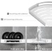 Bogeer No Drilling Aluminium Corner Shower Shelf with Hooks and Patented Adhesive, Multifunctional Shower Shelf, Shower Basket, Shower Storage
