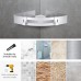Bogeer No Drilling Aluminium Corner Shower Shelf with Hooks and Patented Adhesive, Multifunctional Shower Shelf, Shower Basket, Shower Storage