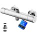 GRIFEMA G17005 Berlin Thermostat for Shower System, Shower Fitting Replacement Parts, Anti-scald, Chrome, Silver [Exclusive to Amazon]