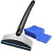 JTENG Ice Scraper Stainless Steel Snow Shovel and TRP Strip Multipurpose Car Ice Scraper (+ Towel)