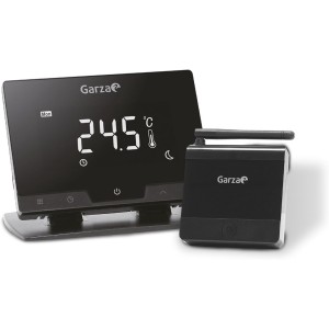 Garza - Wireless Wifi Smart Thermostat for Boiler and Heater, Programmable, Touchscreen, WiFi 2.4GHz, Remote Control via App and Alexa/Google Voice, Colour Black