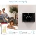 Garza - Wireless Wifi Smart Thermostat for Boiler and Heater, Programmable, Touchscreen, WiFi 2.4GHz, Remote Control via App and Alexa/Google Voice, Colour Black
