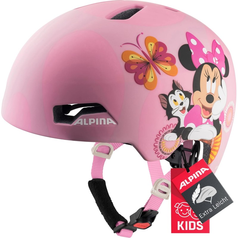 ALPINA Hackney - Leichter, Bruchfester & Optimal Klimatisierter Fahrradhelm für Kinder, Mit Nachrüstbarem LED für Gute Sichtbarkeit