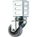 Dörner + Helmer Swivel Castors with Angle Sheet, Set of 4, 50 mm x 22 mm, 120 kg Load Capacity, 52 mm x 37 mm Angle, Galvanised