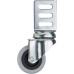 Dörner + Helmer Swivel Castors with Angle Sheet, Set of 4, 50 mm x 22 mm, 120 kg Load Capacity, 52 mm x 37 mm Angle, Galvanised