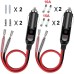 GTIWUNG Pack of 2 Cigarette Lighter Plugs, 12 V Car Plug with 8 Pieces 10 A/15 A Fuse, Car Cigarette Lighter Power Supply Cord for Portable DVD Player, Car, Truck, Bus Camera, Car DVR
