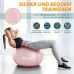TRESKO Gymnastics Ball with Free Exercise Poster, includes Air Pump – Yoga Ball, BPA-Free, Office Seat Ball, Anti-Burst, 300 kg