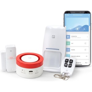 Garza - Smart WiFi Alarm System Kit for Home, 120dB Siren Motion Sensor and Door/Window Opening Alarm No Fees 2.4GHz WiFi Remote Control by App