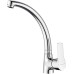 Ibergrif Kitchen Tap 360° Rotation Mixer Tap with 40 cm Cold Hot Water 3/8 Inch Hoses, Kitchen Tap High Single Lever Easy Installation Sink Mixer Tap Chrome Kitchen Sink Brass