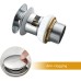 Ibergrif Brass Sink Waste with Overflow - Universal 41-50mm Pop Up Drain Plug with Chrome Adapter, Waterproof, Anti-Clogging Model M20502