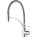 Ibergrif M22129-9 Kitchen Tap with Shower Single Lever Sink Mixer Tap with Grey Flexible Spout Chrome