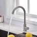 Ibergrif M18703 Cold Water Kitchen Tap Only Single Lever 360° Swivel Stainless Steel Water Saving Simple Modern Design