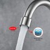 Ibergrif M18703 Cold Water Kitchen Tap Only Single Lever 360° Swivel Stainless Steel Water Saving Simple Modern Design