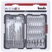 kwb Drill Box with Hexagonal Shank, HSS Metal Drill, Masonry Drill + Wood Drill and Bits PH, PZ and TX in set incl. Countersink, Bit Holder and Socket Wrench Bits