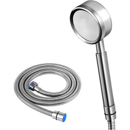 AOKKR Shower Head Bathroom High Pressure Shower Head Hand Shower with 1.5 m Shower Hose and Shower Head Holder, Stainless Steel 18/10 Large Rainfall Water-Saving Filter