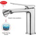 Ibergrif M15004 Washbasin Tap with Water-Saving Function Chrome Silver Bidet