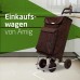 Amig - Einkaufstrolley | 22 x 40 x 106 cm | Stabiler Einkaufswagen mit Kühlfach | Große Kapazität 48 L | Handwagen mit Rollen abnehmbare Tasche | Max Belastung 15 kg | Farbe: Schwarz