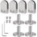 Proster 4 Pieces Stainless Steel 304 Glass Clamp L Size Supports 10-12 mm Thick Glass with 40 mm Support Bracket for Floor Mounting, Floor Mounting, Stair Railing, Balustrade Railing