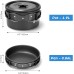 Odoland Camping Crockery Set, Cooking Set Pots with 0.8 L Tea Kettle, Camping Cutlery and Cup, Lightweight Aluminium Camping Pots, Foldable Cookware for Outdoor Cooking