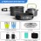 Odoland Camping Crockery Set, Cooking Set Pots with 0.8 L Tea Kettle, Camping Cutlery and Cup, Lightweight Aluminium Camping Pots, Foldable Cookware for Outdoor Cooking