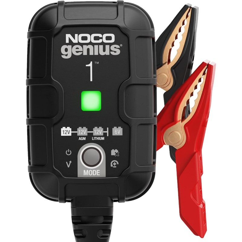 Noco Genius1 Fully Automatic Intelligent Charger with 1 A Charging Power and 6 V and 12 V Batteries