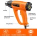 Seekone Heat Gun Kit with 2-Temperature Control (60°C - 600°C), Hot Air Fan, Hot Air Dryer, 4 Attachment Nozzles for Targeted Despeckling, Soldering and Shrinking