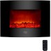 Cecotec Ready Warm 2200 Curved Flames Electric Fireplace with Remote Control, 22 Inch, 2000 W with 2 Power Levels, Curved Tempered Glass Scoreboard, 2 LED Lights, 20 m2