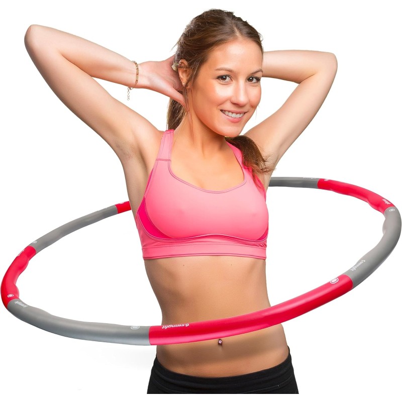 swingfit® Hula Hoop Including Bag & Instructions [English Language Not Guaranteed] For Children & Adults, Exercise for Weight Loss, Fitness, Massage