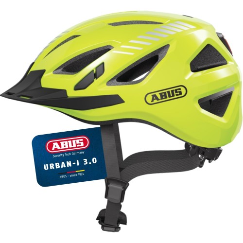 ABUS Unisex Adult Urban-I 3.0 City Cycling Helmet, Bicycle Helmet with Rear Light, Visor and Magnetic Closure