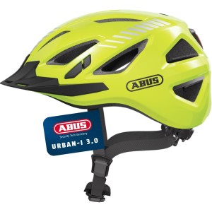 ABUS Unisex Adult Urban-I 3.0 City Cycling Helmet, велосипедна каска с задна светлина, козирка и магнитно затваряне