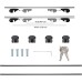 Amazon Basics 2 Pack Black Silver Roof Bars with Cross Bars - Fits up to 126cm Between Raised Side Rails with Gap