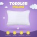 Utopia Bedding Toddler Pillow 33 x 45 cm, Set of 2 Children's Pillows, Breathable Polycotton Fabric, Children's Pillow for Sleeping, Pillow for Toddlers, for Children from 2 Years (White)