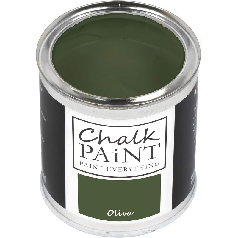 Chalk Paint Everything® Olive water-based chalk paint for all surfaces, easy to use without unpleasant odours – extra matt chalk paint (250 ml).