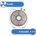 ARDES - Portable Table or Floor Fan with 6 Blades and 3 Intensity Levels and 360 Degree Rotation, Floor Fan Box Floor AR5B24, White