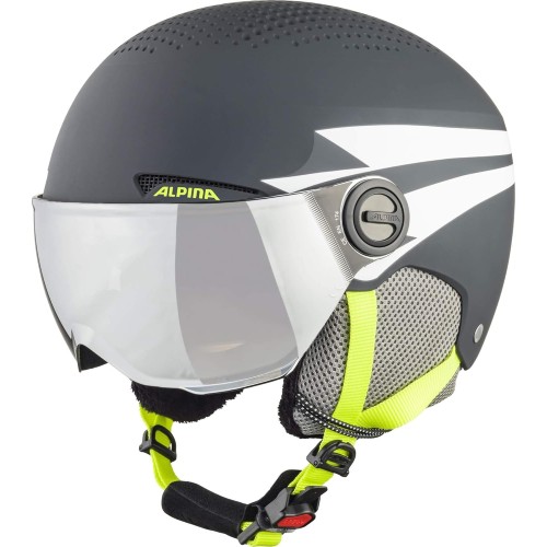 ALPINA ZUPO Visor Q-Lite – висококачествена, лека и безопасна ски каска с визьор за деца, подобряващ контраста