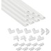 D-Line Mini Cable Duct for Cable Management, Cable Strip, 30 x 15 mm, 10 x 40 cm Length (4 Metres), White