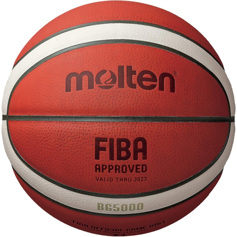 Molten BG Series Leather Basketball - FIBA Approved BG5000 - Size 7 - Two Tone (B7G5000)