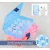 ilauke Compartment Storage Box, Plastic Storage Box in 5 Colours, Sorting Box, Assortment Boxes with Adjustable Compartments for Jewellery, Organiser for Beads, Earrings - 15 Grids x 6