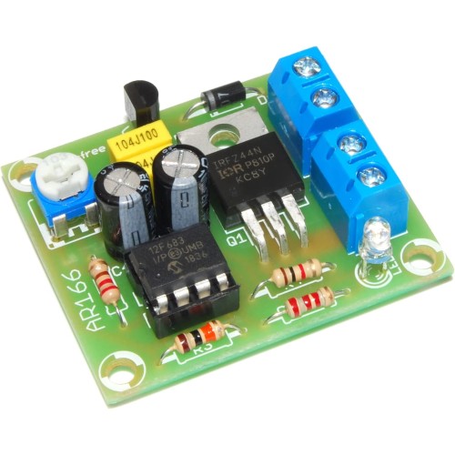 AR166 Мек старт за светодиоди, осветление и четки мотори LED Brightener Напрежение 9-24V DC от 0 до 15 секунди PWM комплект зелен