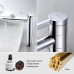 IBERGRIF Bathroom Tap, Tall Washbasin Tap (Tap with High Spout 229 mm and 360° Rotatable), Mixer Tap with 50 cm Cold/Hot Water Connection, Tap for Sink, Bathroom, Brass Chrome