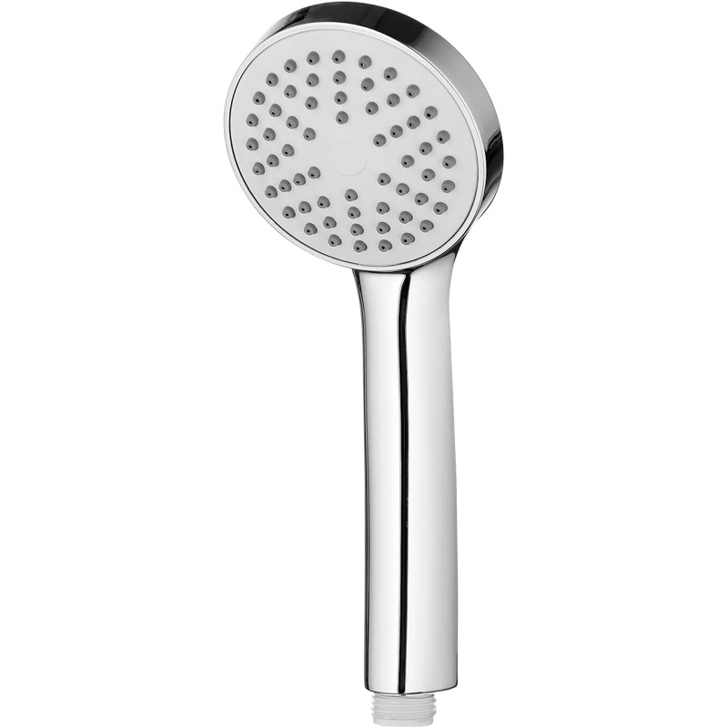 Ibergrif M20217 Shower Head & Shower Head Water-Saving Hand Shower with Shower Head Universal 1/2 Inch Rain Shower Diameter 83 mm (Chrome, Easy Assembly & Easy to Clean)
