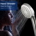 Ibergrif M20217 Shower Head & Shower Head Water-Saving Hand Shower with Shower Head Universal 1/2 Inch Rain Shower Diameter 83 mm (Chrome, Easy Assembly & Easy to Clean)