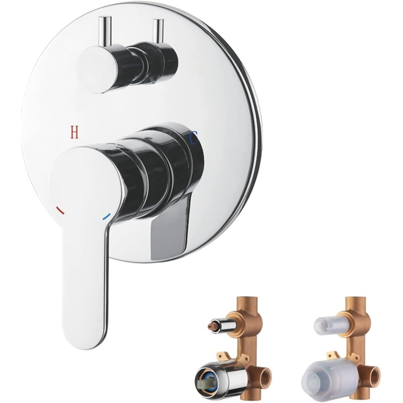 Ibergrif - 2 Function Flush Mounted Shower Faucet Chrome
