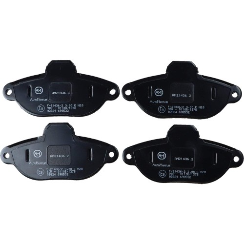 AutoMentum AM21436.2 Brake Pad Set 4 Pieces for Fiat Panda / Panda Classic (169_) 2003- Front Axle and Other Vehicles