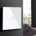 Maclean MCE touch light switch, wall switch, glass switch with colour changing LED backlight, built-in switch, 85 x 85 mm