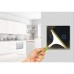 Maclean MCE touch light switch, wall switch, glass switch with colour changing LED backlight, built-in switch, 85 x 85 mm