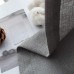 Melodieux Curtains Grey Transparent Linen Look Curtains Short with Eyelets for Living Room Bedroom Set of 2 183 x 140 cm